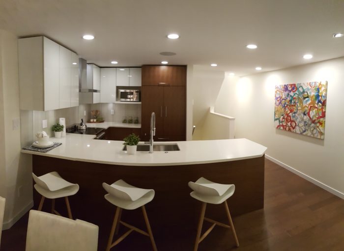 A modern and fancy kitchen